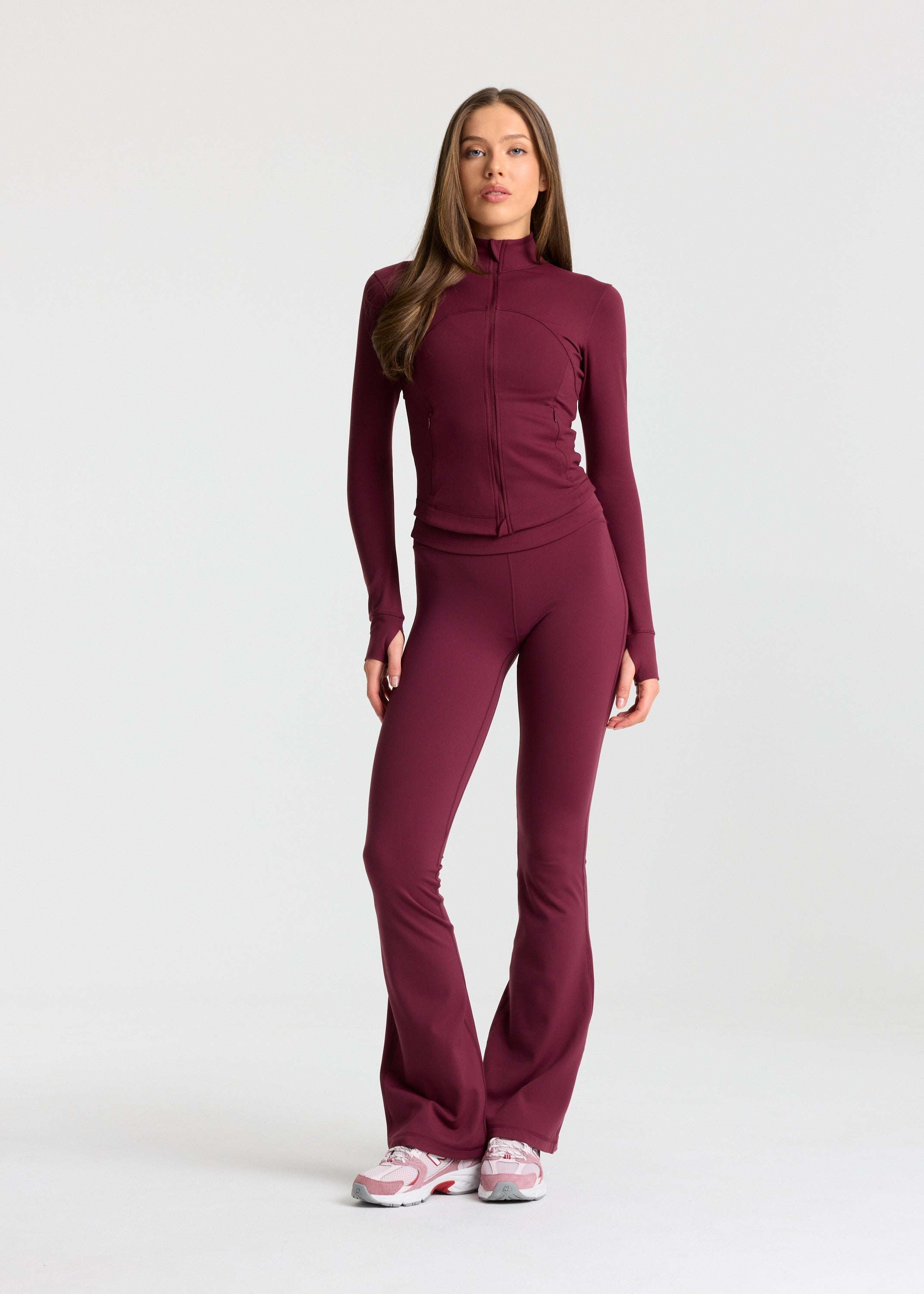 W. Sculptluxe® Zip Jacket - Midnight Cherry